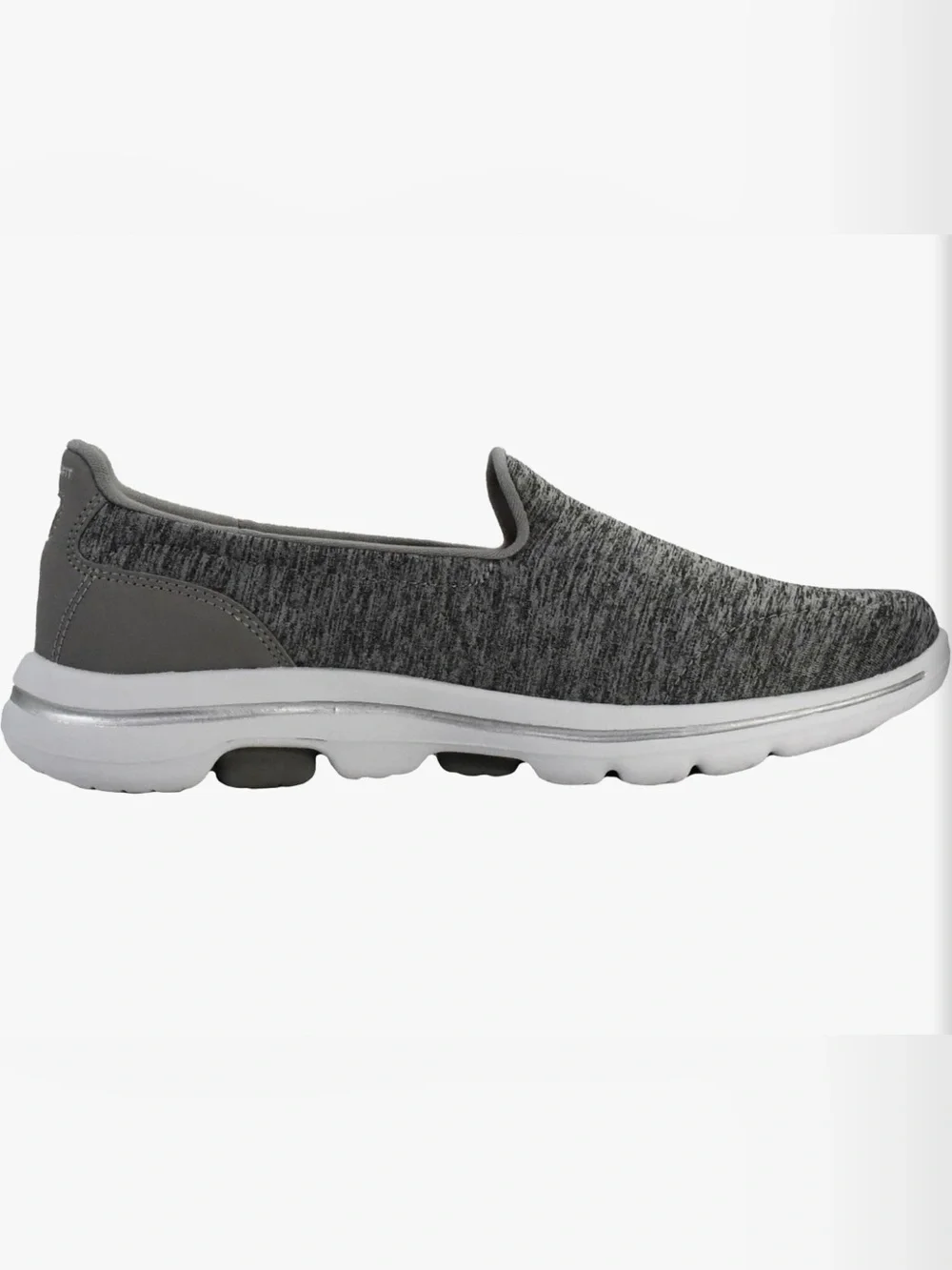 Skechers grey and white go walk 5 slip on sneaker